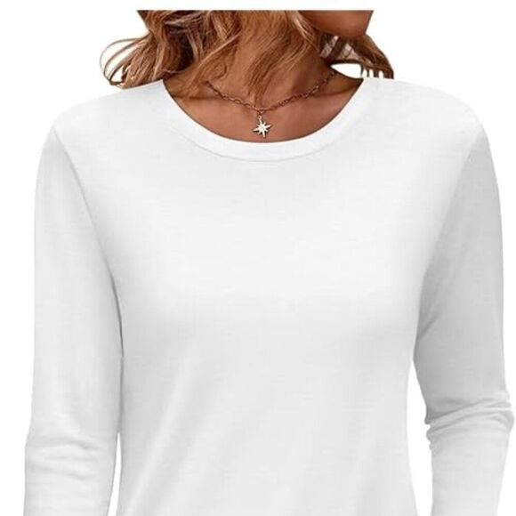 Pendleton Plus Size Long Sleeve White Scoop Neck Tee XXL - Picture 2 of 5